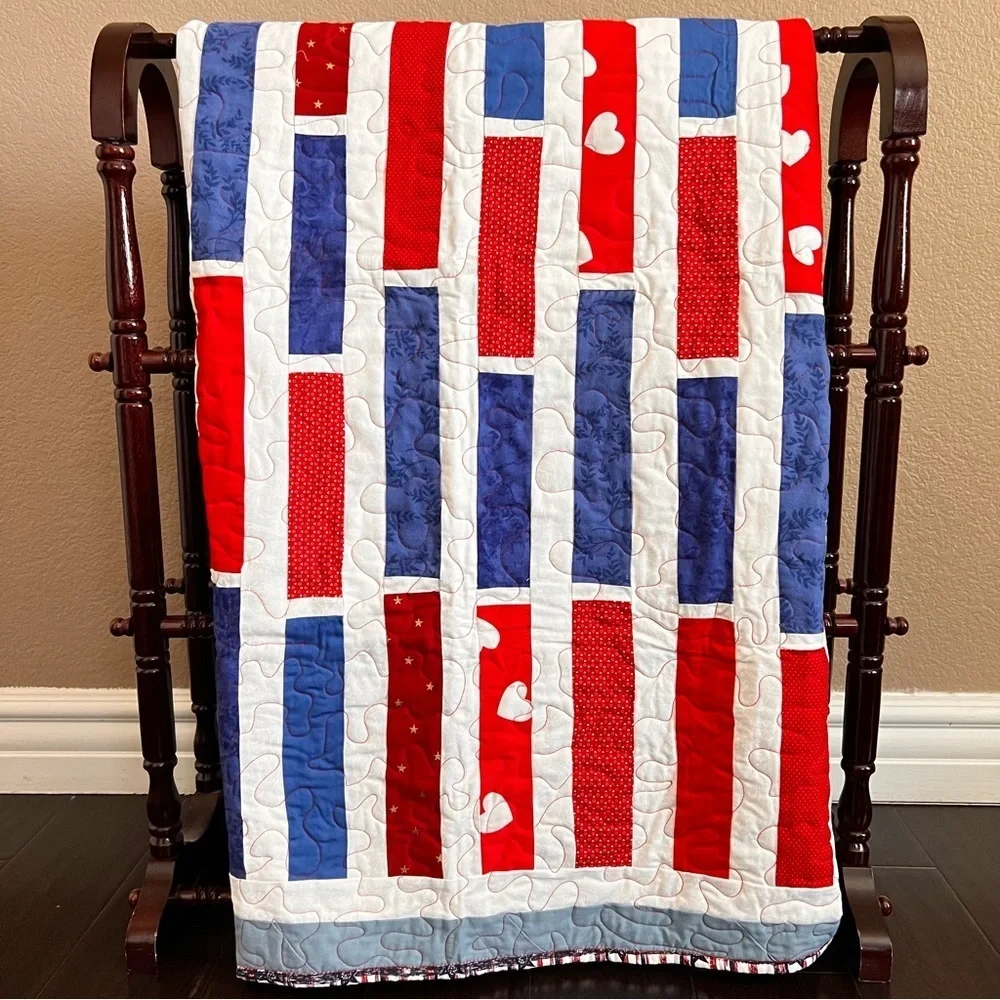 40”x50” Handmade Patriotic Quilt.